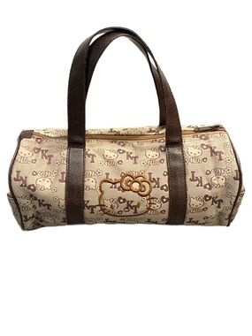 Y2K Rare Hello Kitty Coquette Monogram brown Barrel bag